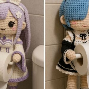 Artesana Fatura Más de 200 Dólares al Día con Amigurumis Porta Papel Higiénico