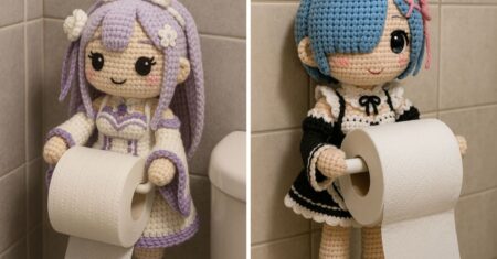 Artesana Fatura Más de 200 Dólares al Día con Amigurumis Porta Papel Higiénico