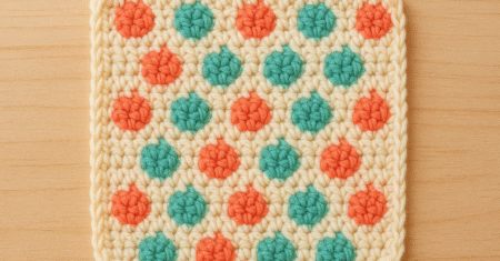 Cómo hacer combinaciones de puntos con cambio de color de crochet paso a paso
