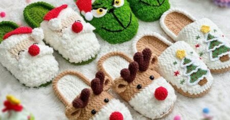 Crea Pantuflas de Amigurumi Navideñas y Encanta con Tus Propias Manos