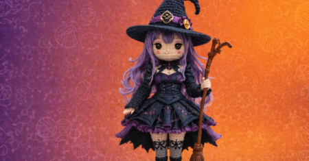 Cómo Hacer un Amigurumi de Brujita Gótica (Guía Completa Paso a Paso para Crear una Muñeca Profesional)