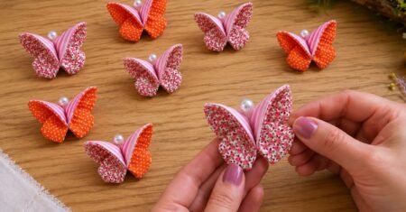 Cómo hacer mariposas de tela paso a paso